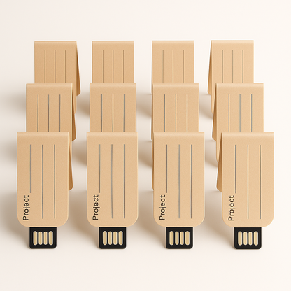 12 USB Sticks aus Papier