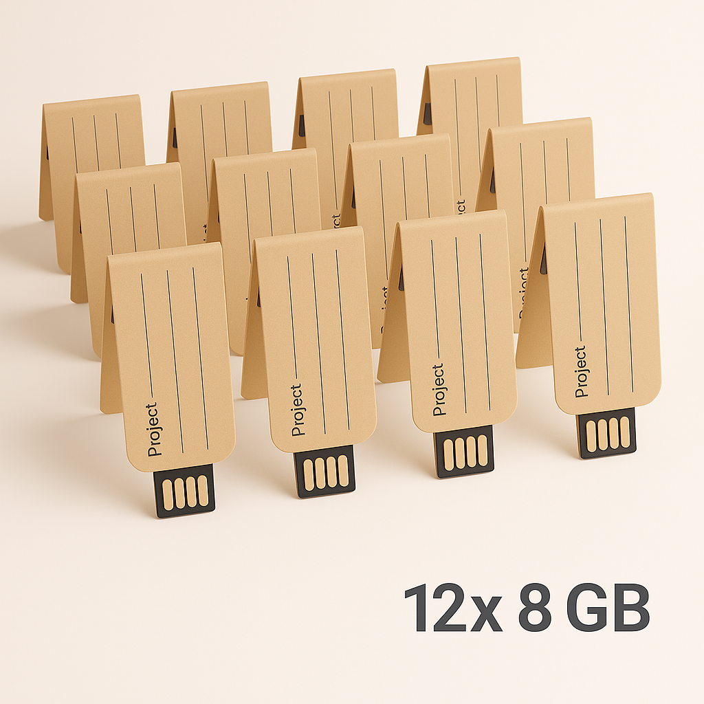 USB Papier-Clip 2.0 | 8GB | 12er Pack