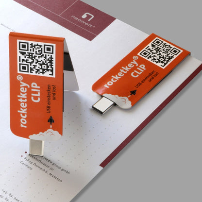 USB Papier-Clip | Type-A oder Type-C | Individuell bedruckt | ab 100 Stück
